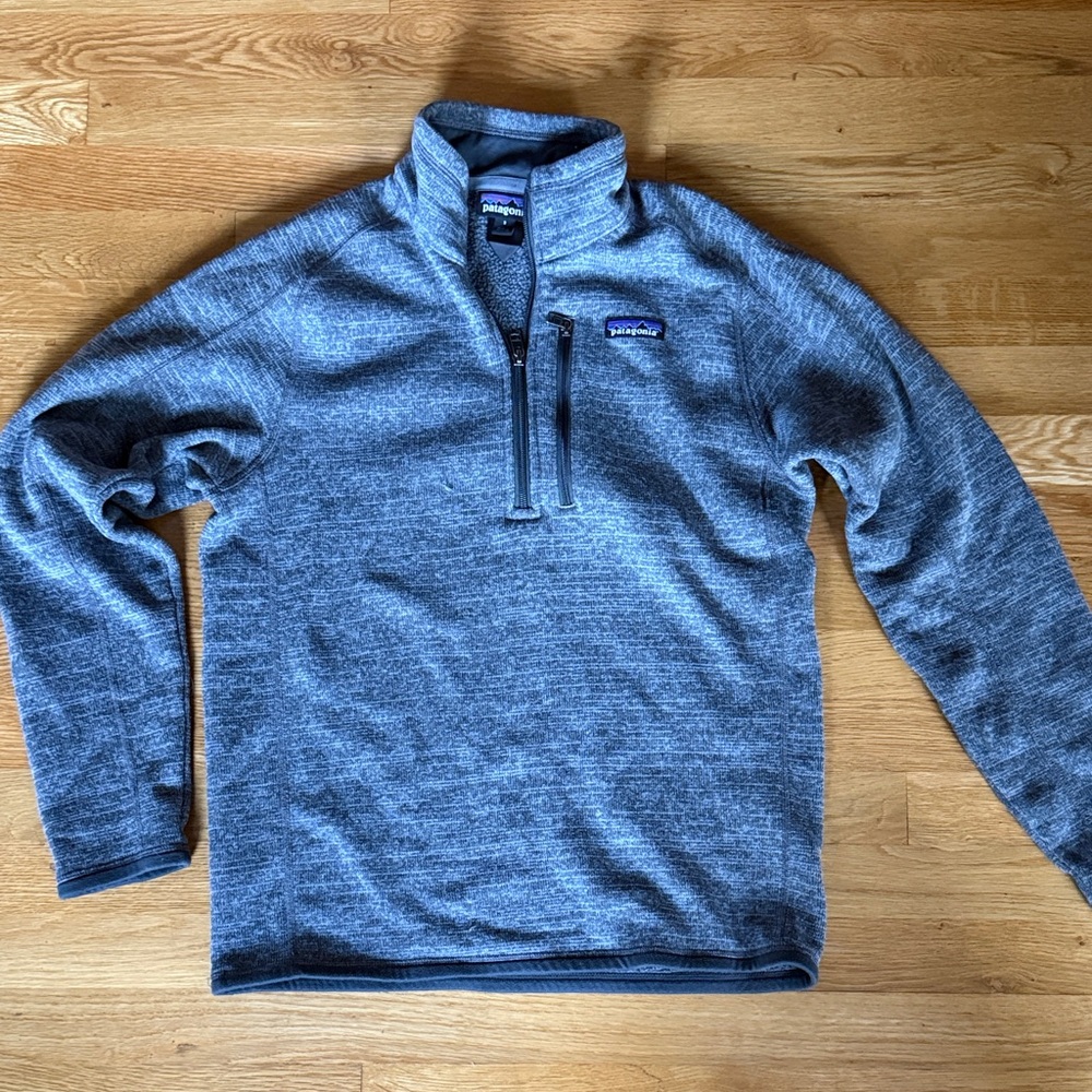 Patagonia Men's Zip-Up Gray Sweater